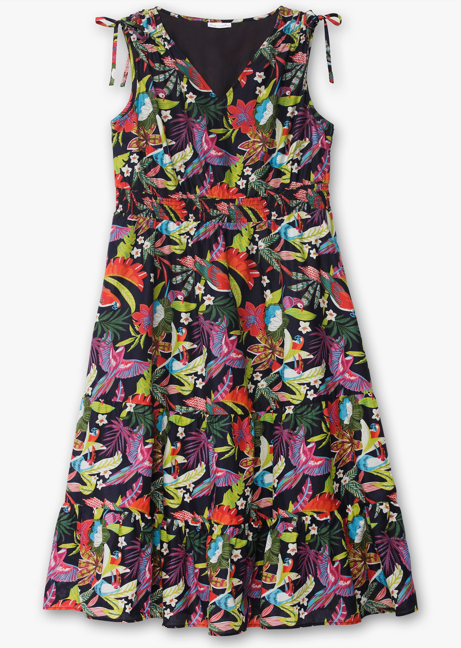 sheego by Joe Browns Maxikleid mit farbenfrohem Print - blau-gemustert