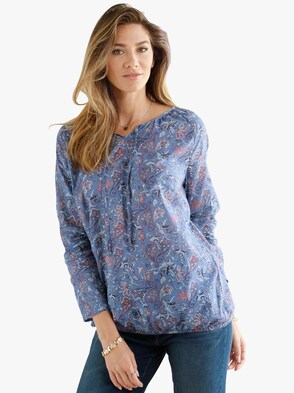 Tunika - blau-bedruckt