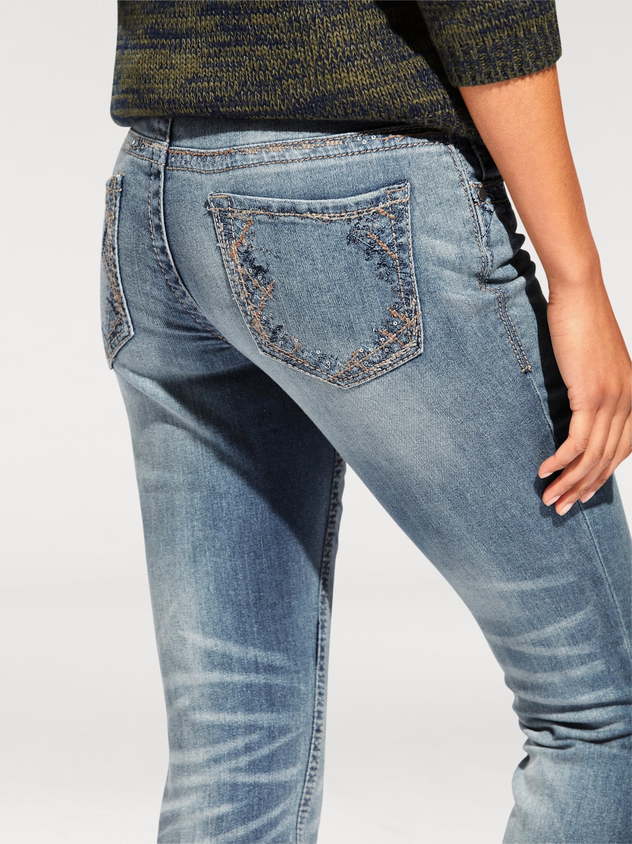 heine Jeans effet ventre plat - délavé