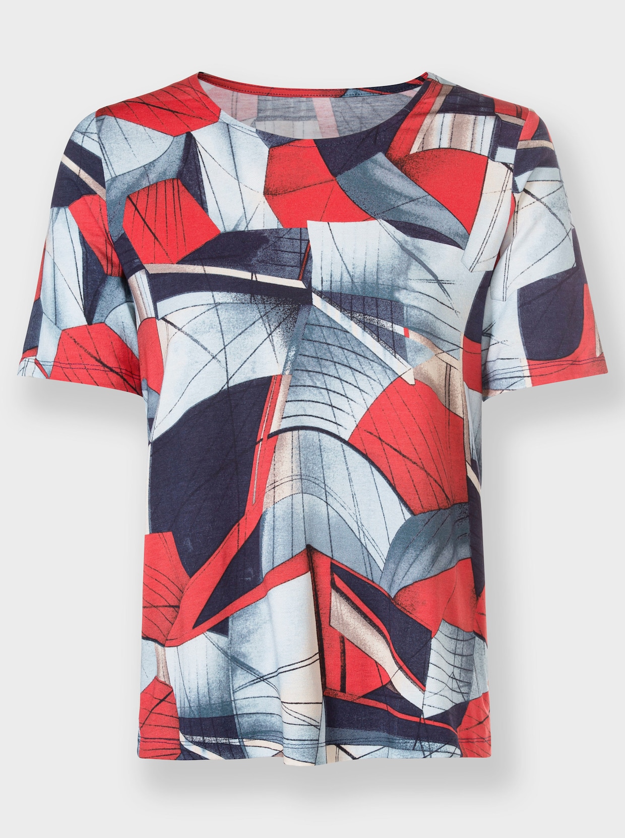 Shirt - erdbeere-marine-bedruckt