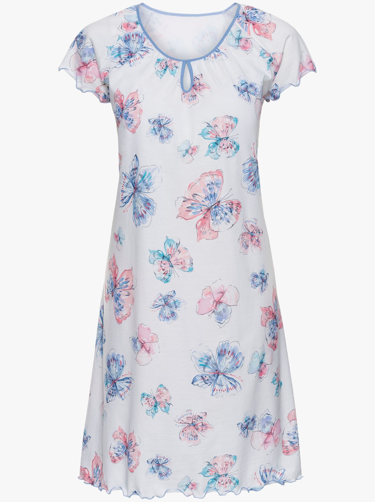Arabella Nachthemd - roze/blauw geprint
