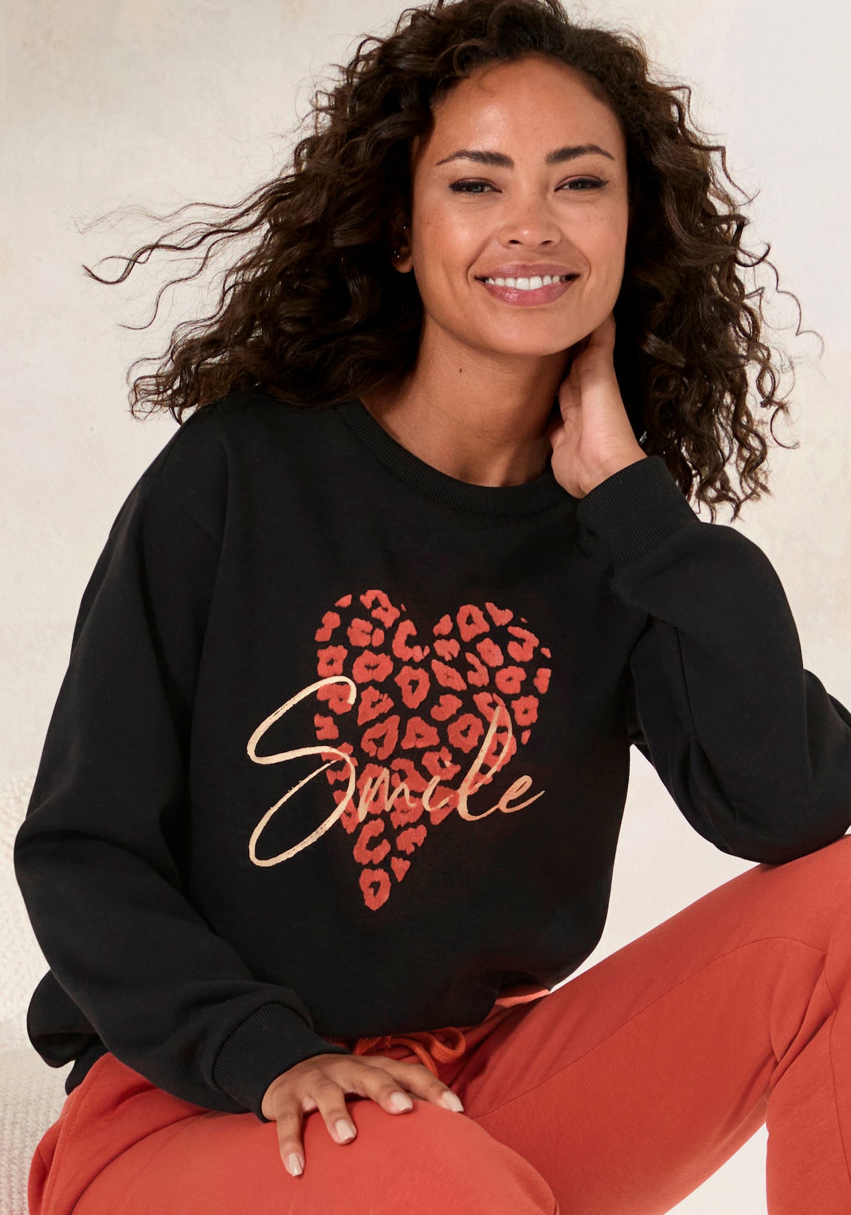 LASCANA Sweatshirt - zwart