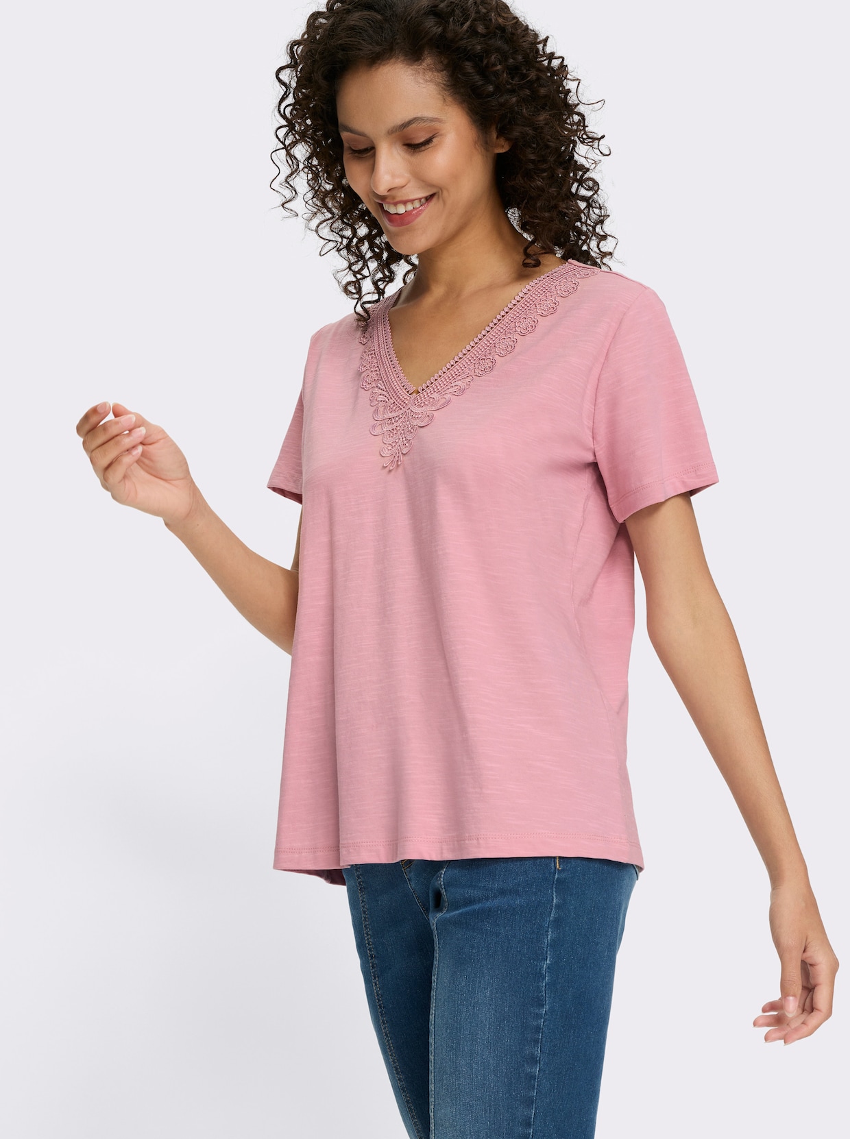 heine Kurzarmshirt - hortensie