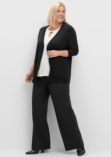 sheego Feinstrickjacke - schwarz