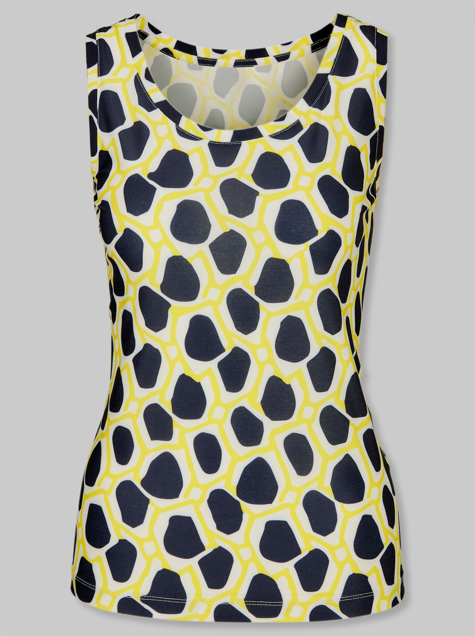 heine Shirttop mit Druck-Dessin - ecru-marine-bedruckt