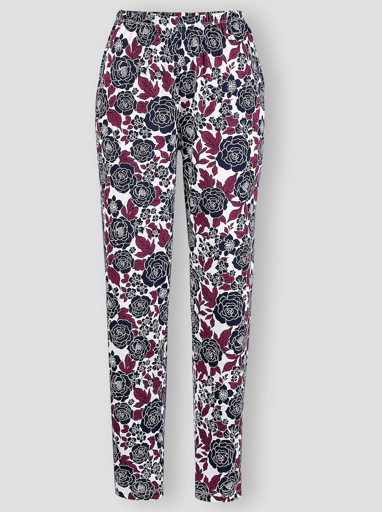 wäschepur Pyjama-Broek - ecru/marine geprint