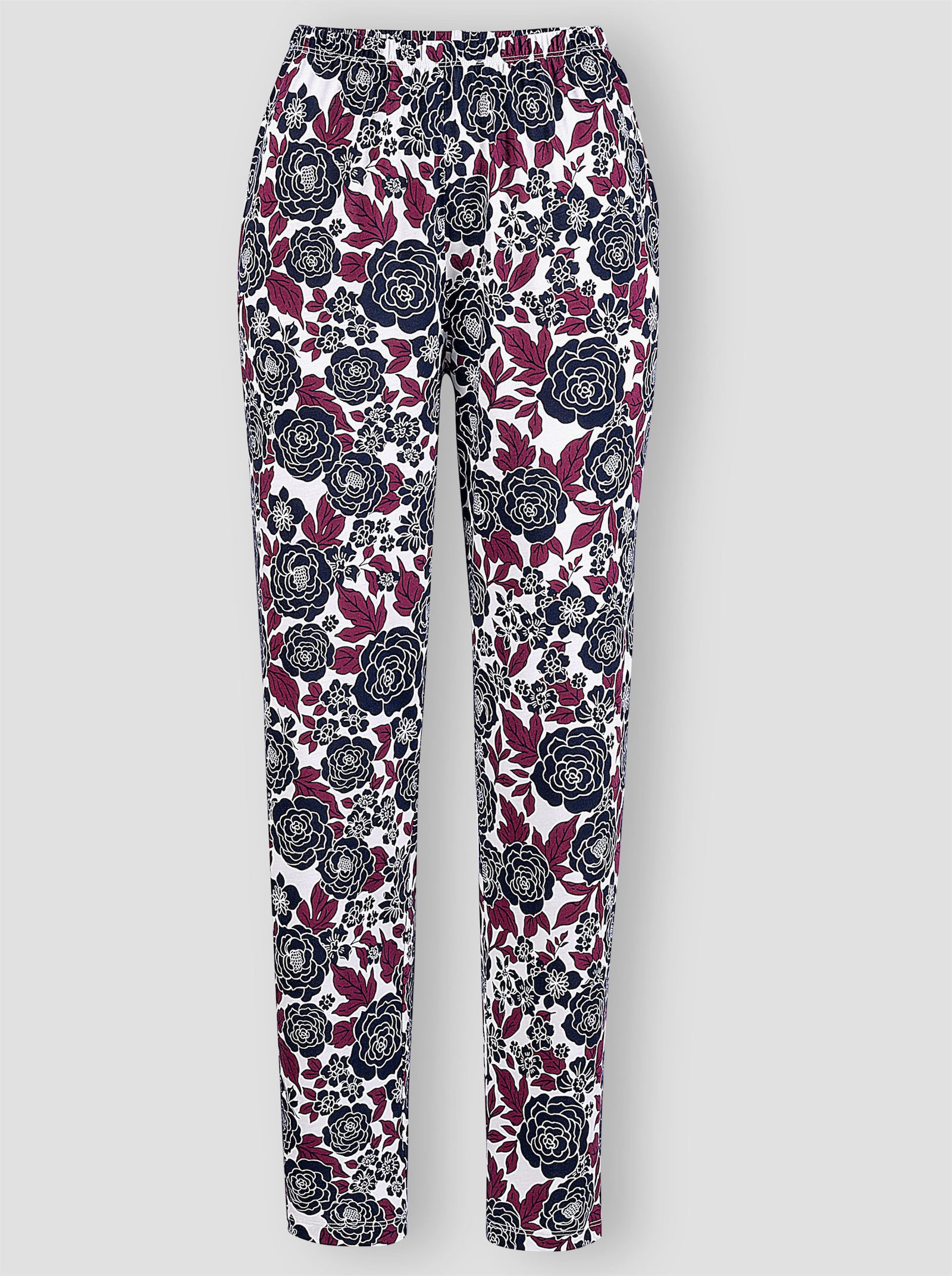 wäschepur Schlafanzug-Hose - ecru-marine-bedruckt