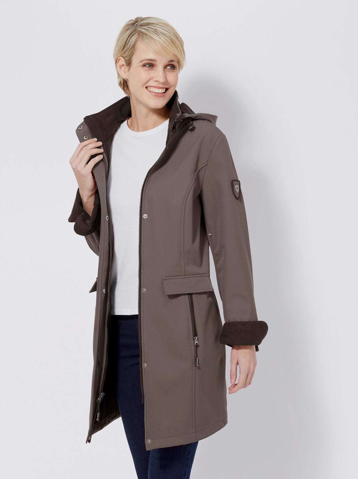 Softshelljacke - taupe