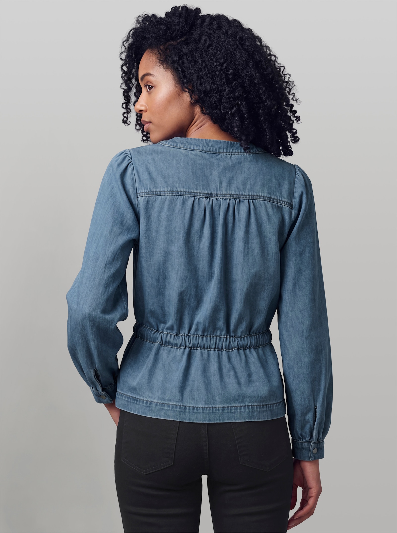 heine Jeansbluse mit Bindegürtel - blue-bleached