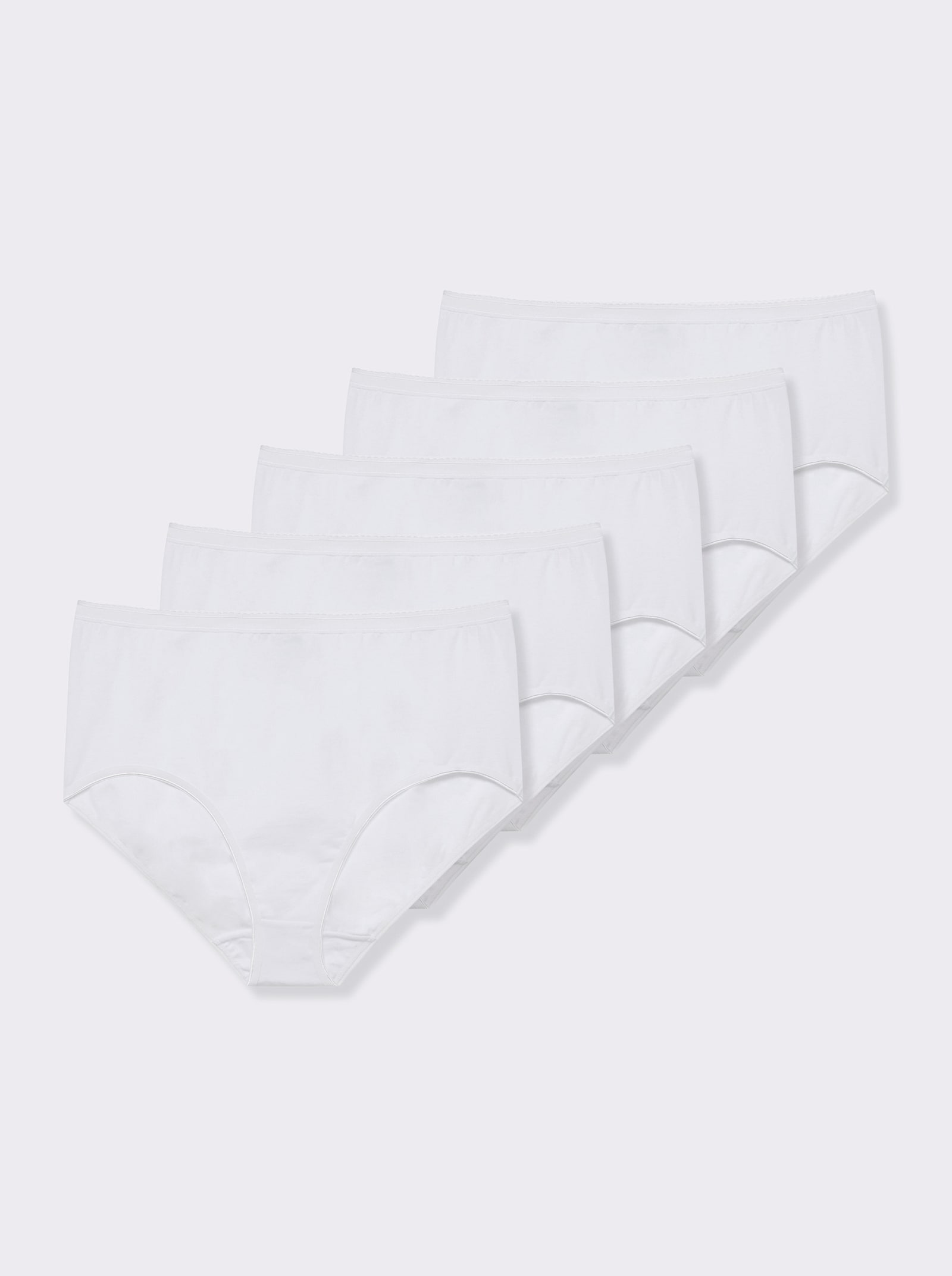 wäschepur Taillenslip aus Single-Jersey - 5x weiß