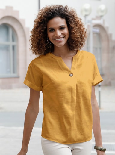 Comfortabele blouse - oker