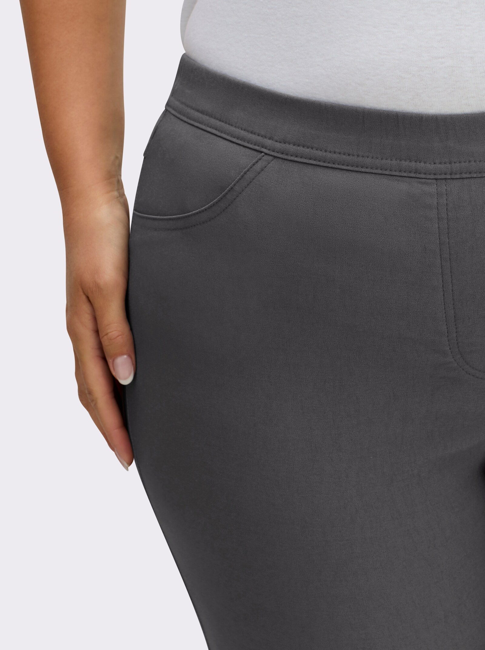 Hose innen angeraut - anthrazit