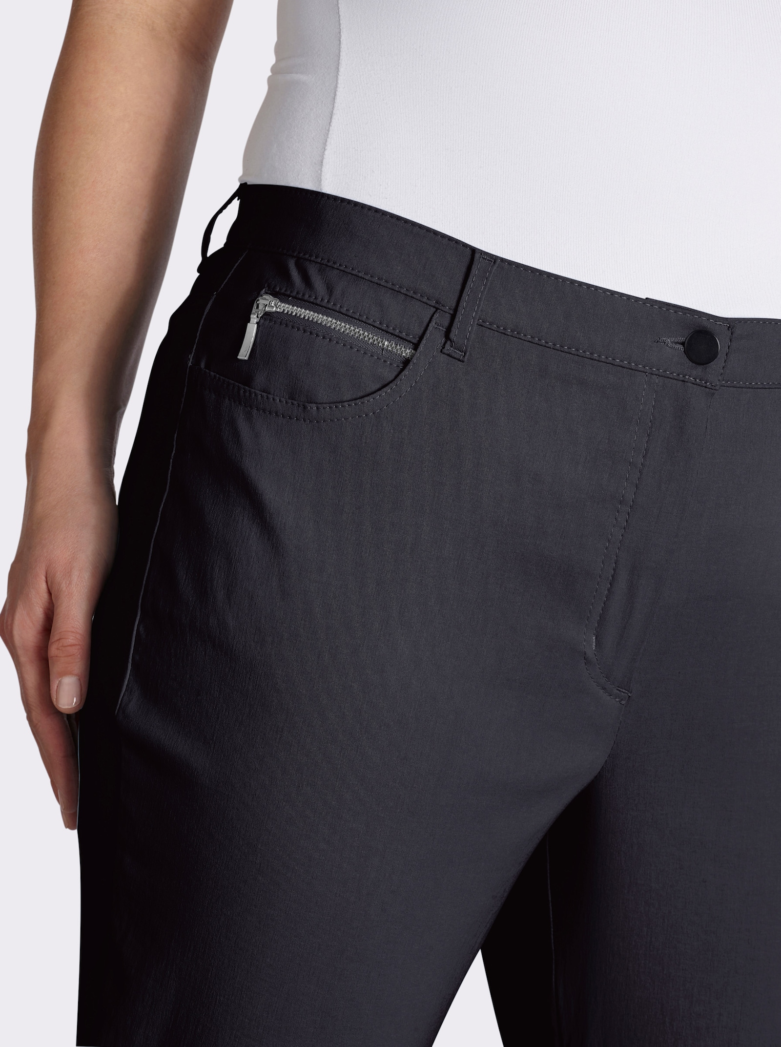 Stehmann Comfort line Stretch-Hose mit Zier-Taschen vorne - marine