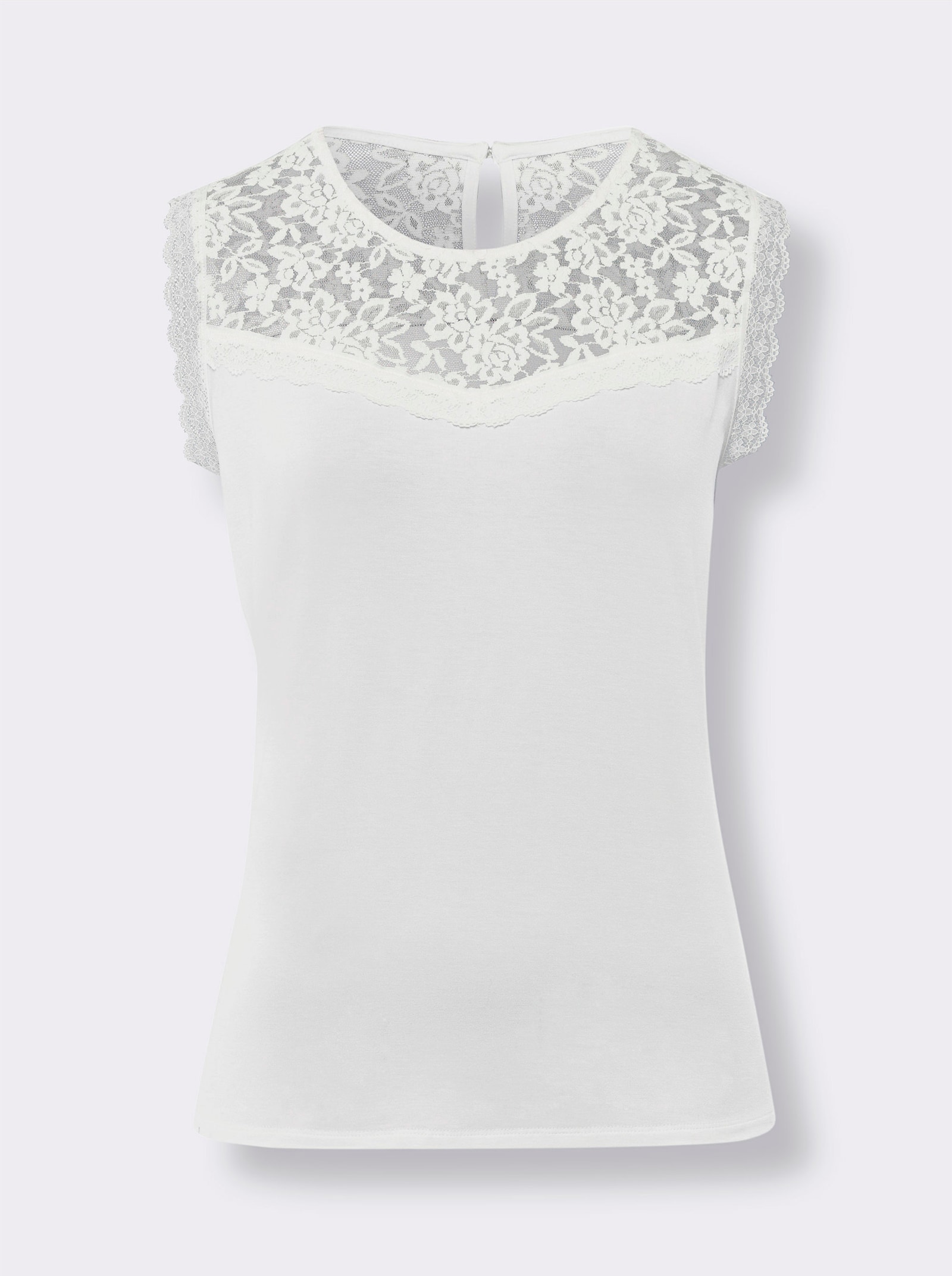 heine Spitzentop in Viskose-Qualität - ecru