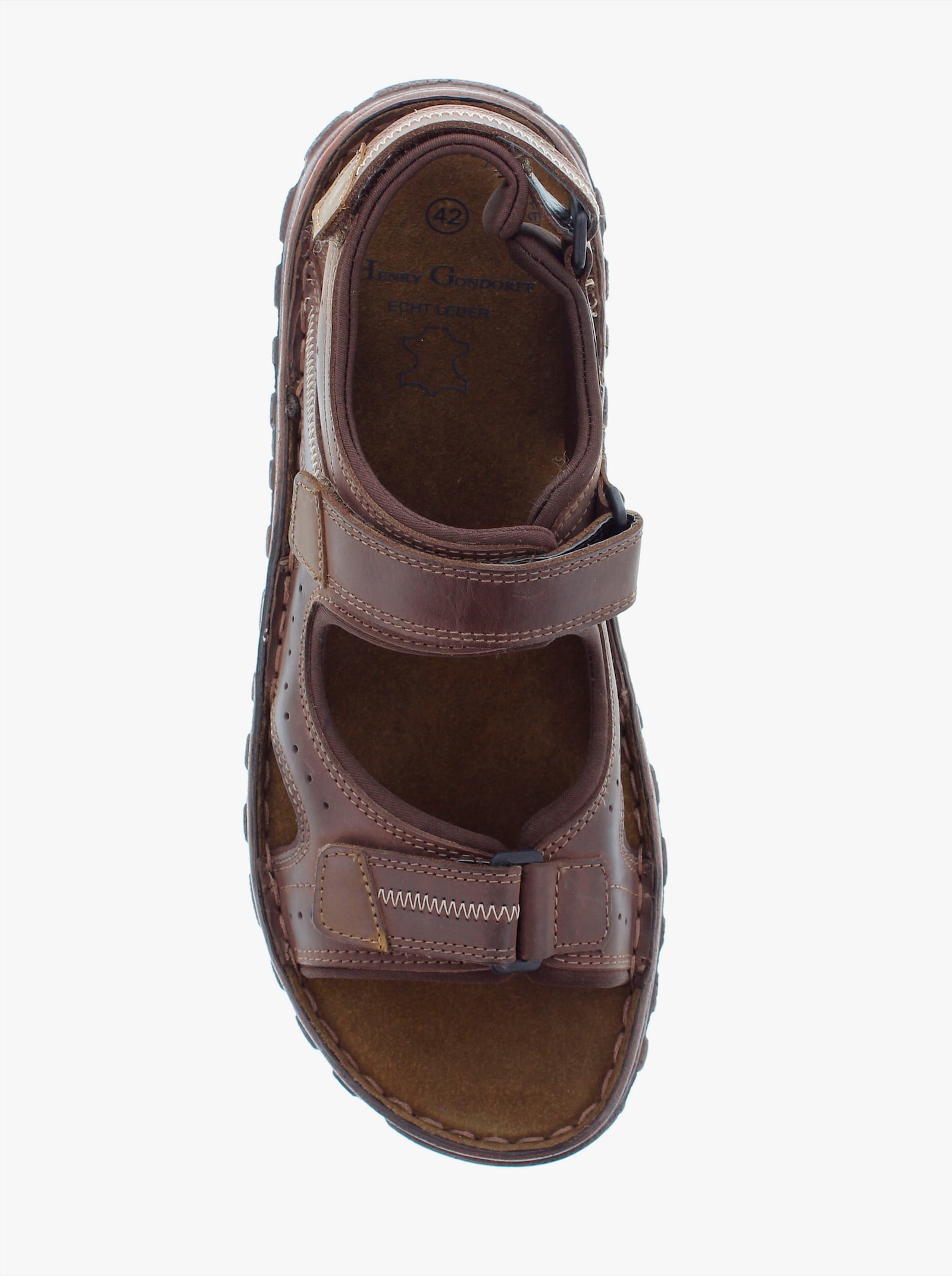 Reflexan Sandale mit kontrastfarbigen Details - braun