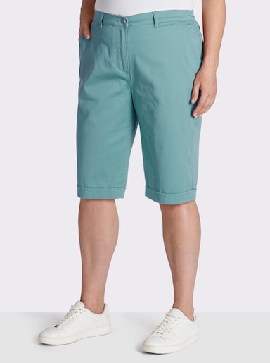 Jeansbermudas mit Dehnbund hinten - ozean