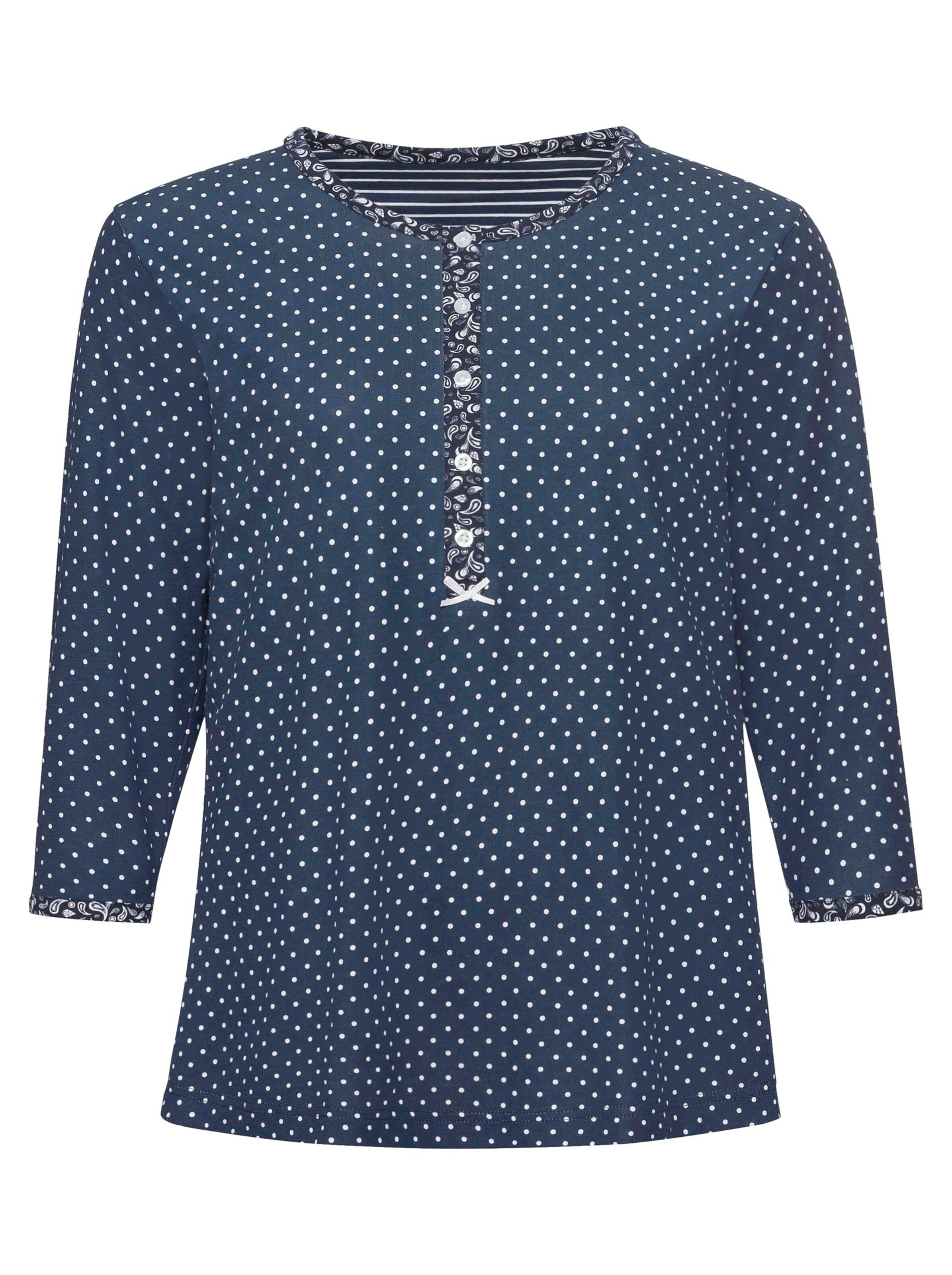 Marie Francoise Schlafanzug - marine-gemustert