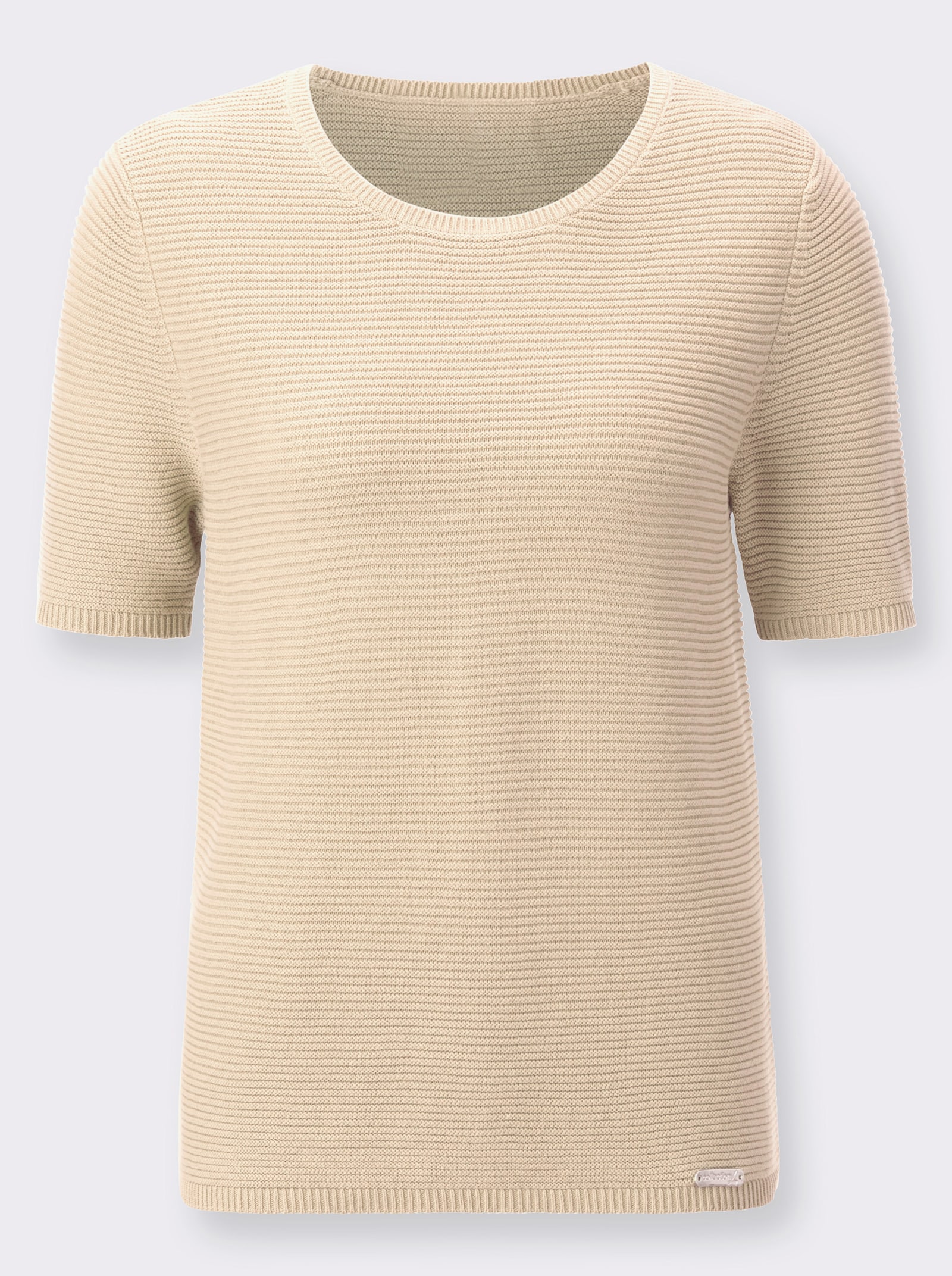 Twin-Set aus reiner Baumwolle - elfenbein