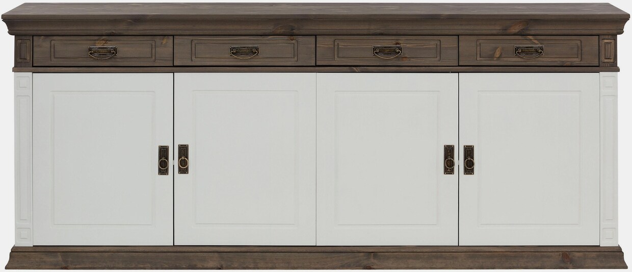 Home affaire Sideboard - weiß/wengefarben