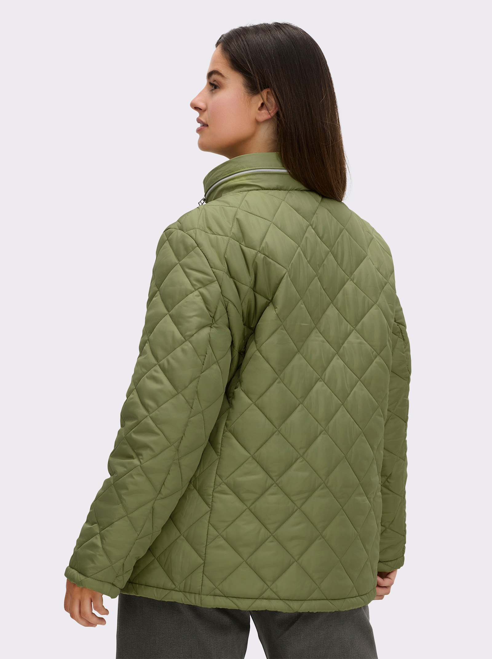 Steppjacke mit Sandwich-Stepp und Wattierung - schilf