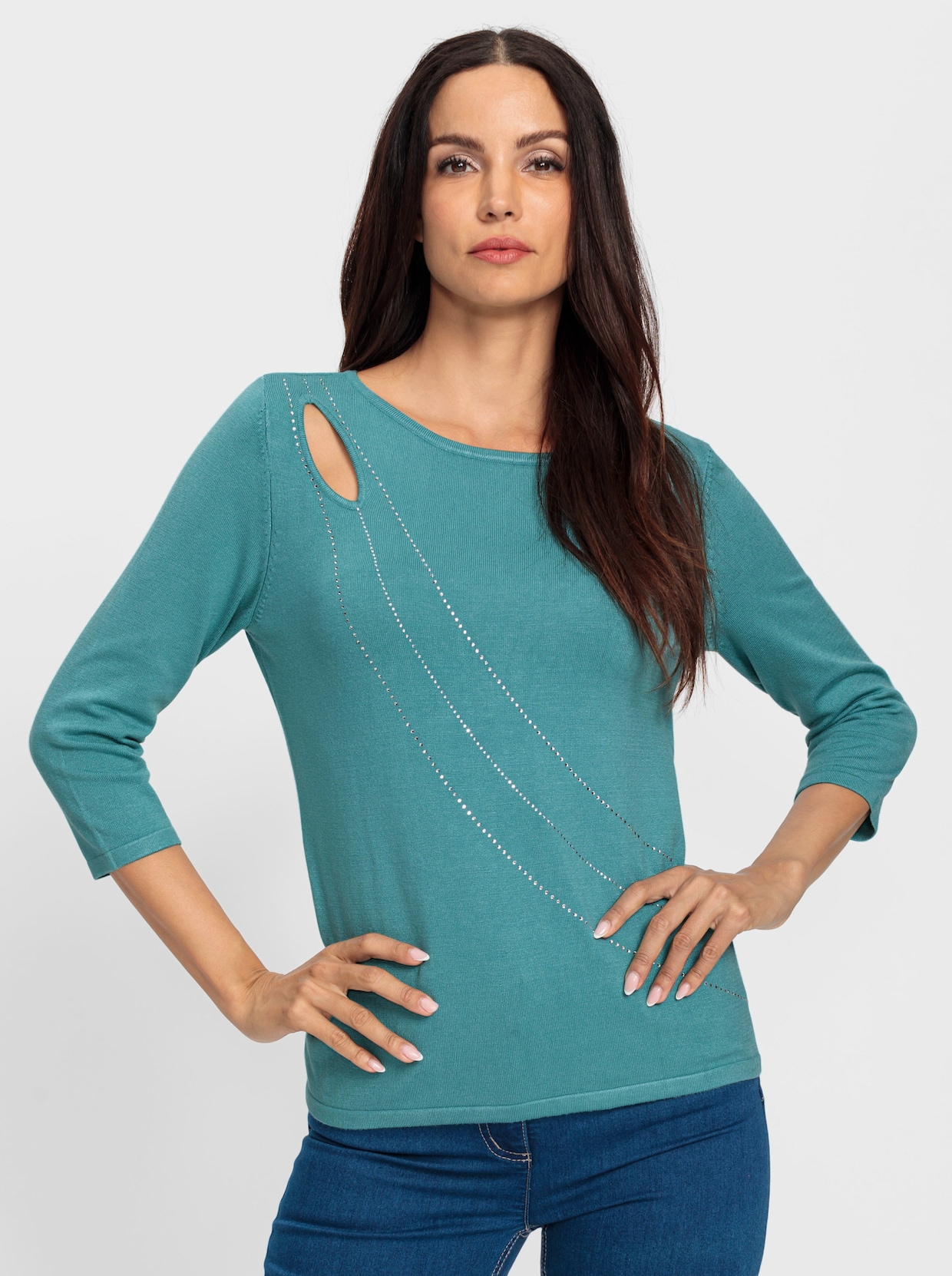 heine Pull en tricot fin - océan