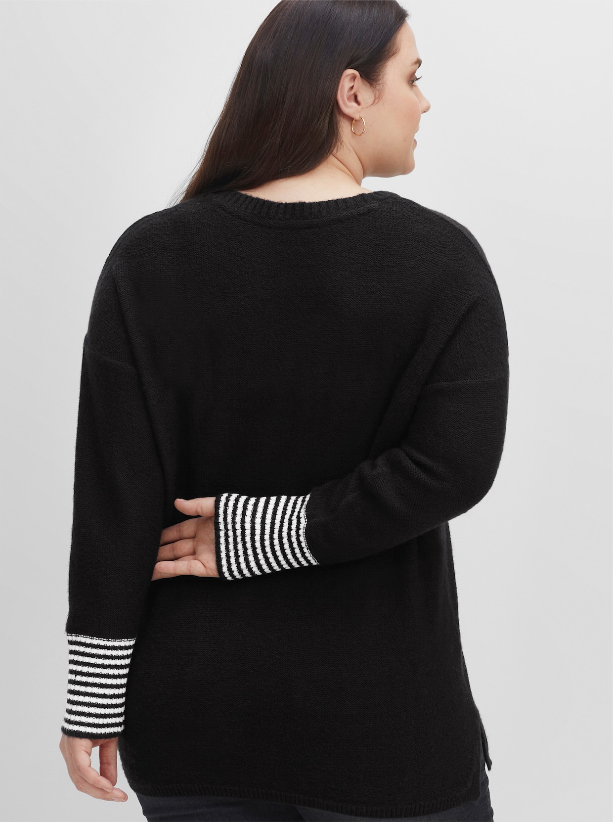 Sheego Pullover - schwarz