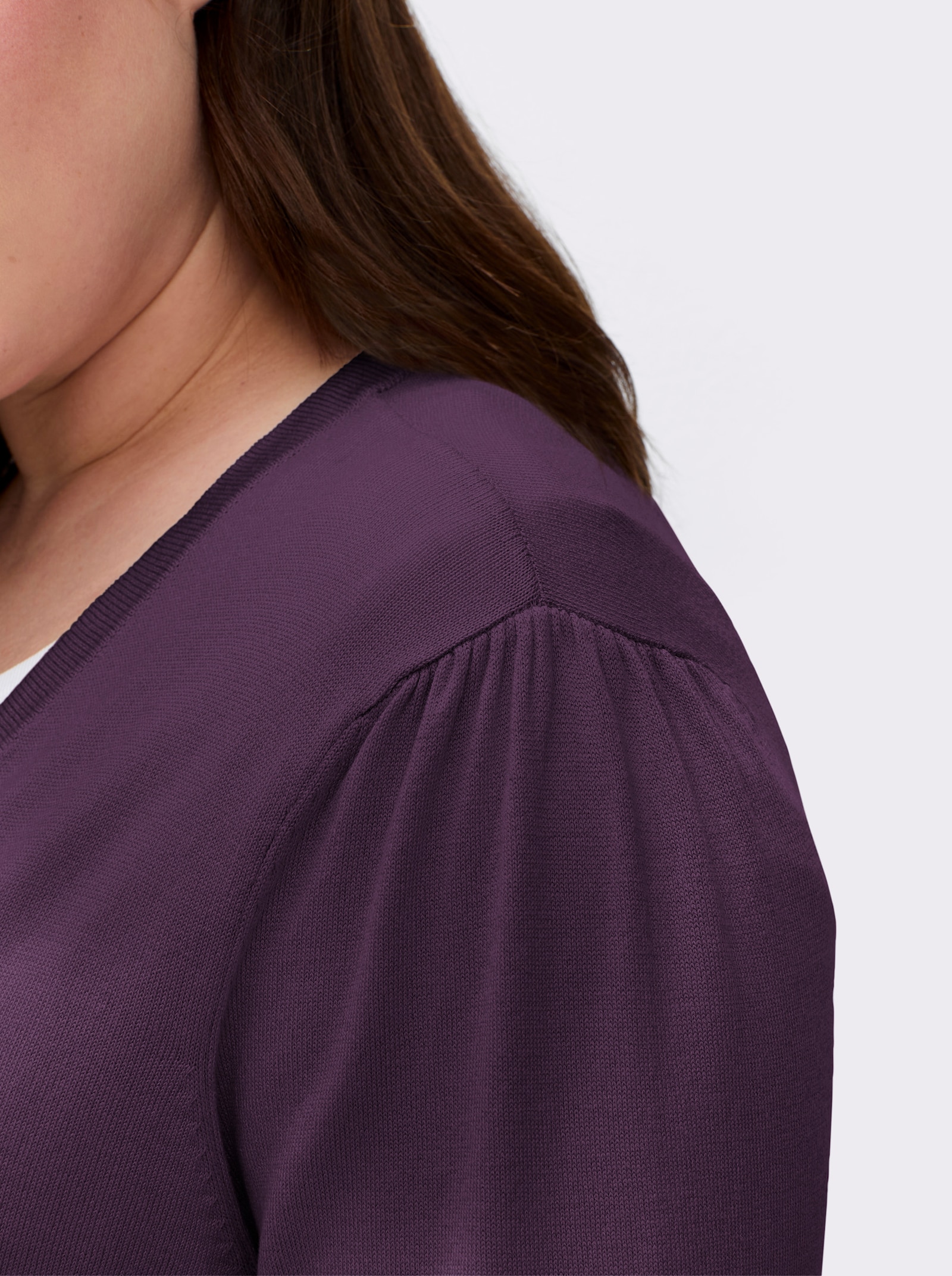 Bolero in Feinstrick-Qualität - traube