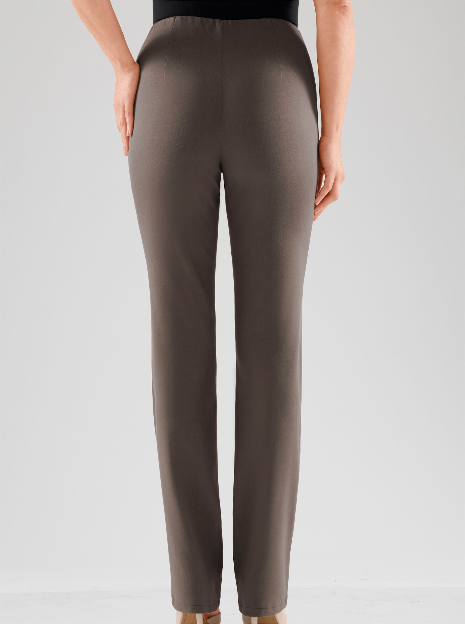 Stretch-Hose mit innenliegendem Dehnbund - taupe
