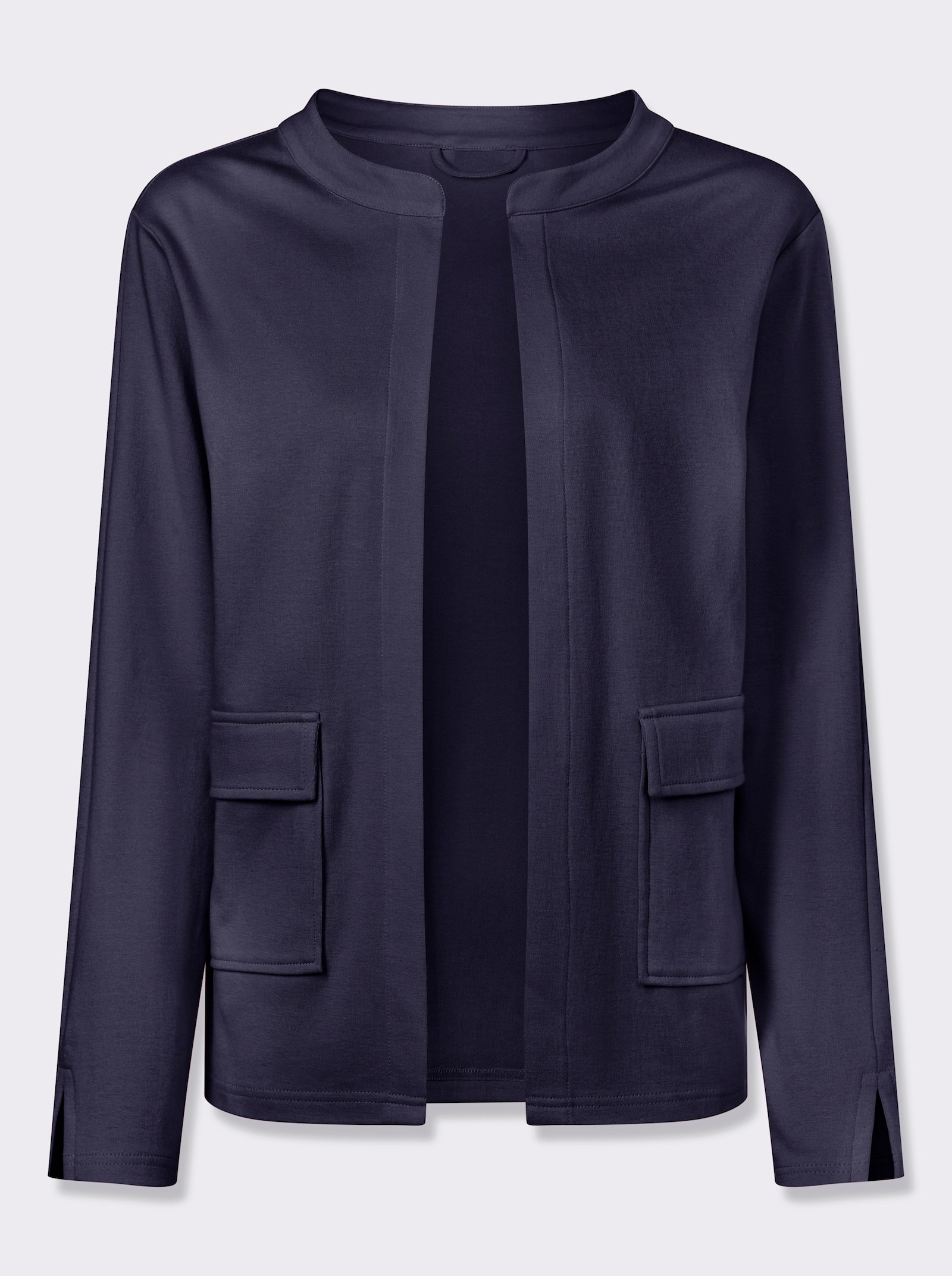Jerseyblazer mit Brustabnähern - marine
