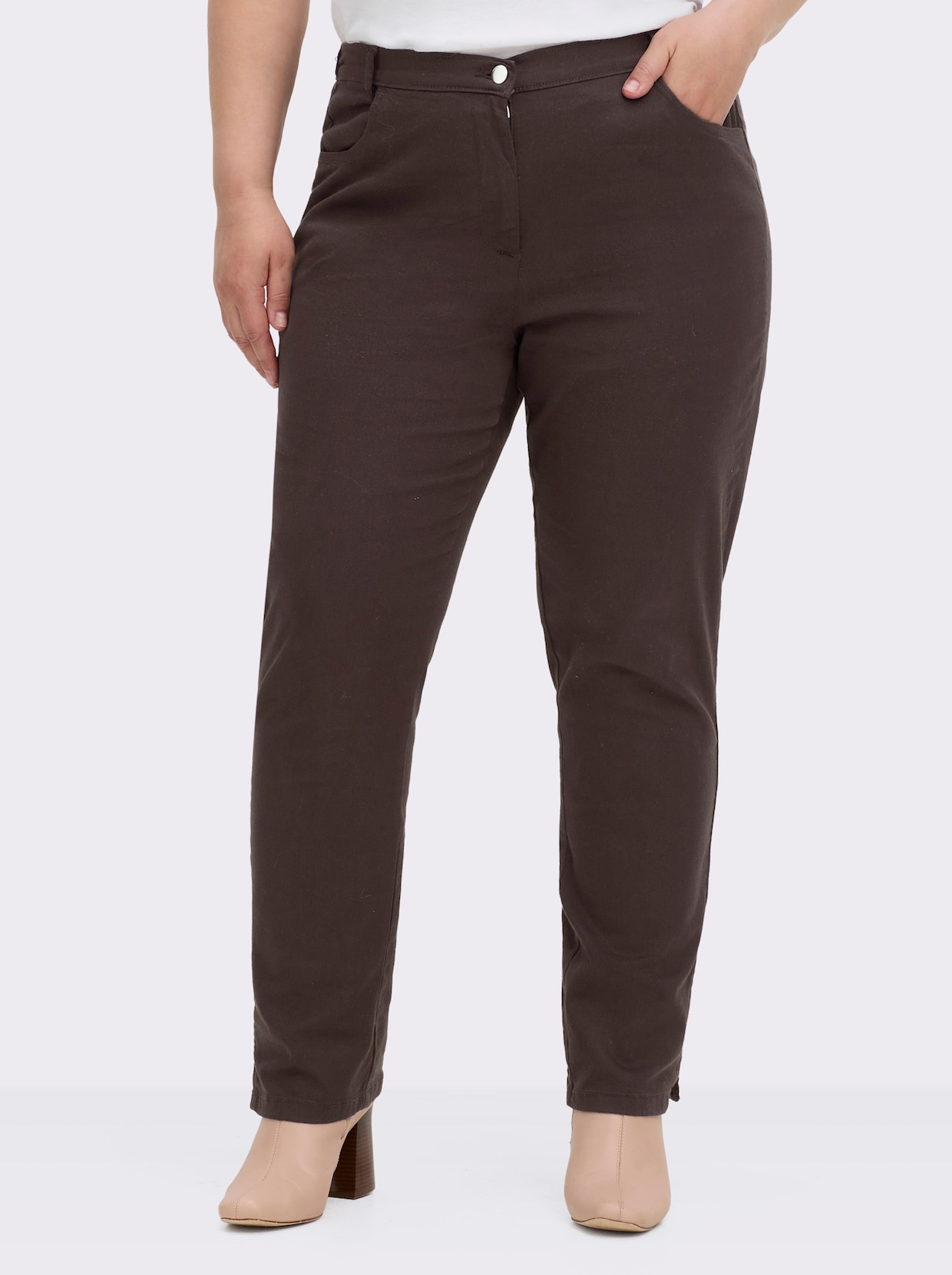 Jeans mit Stretch-Anteil - schokobraun