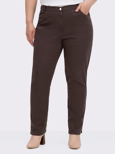 Jeans mit Stretch-Anteil - schokobraun