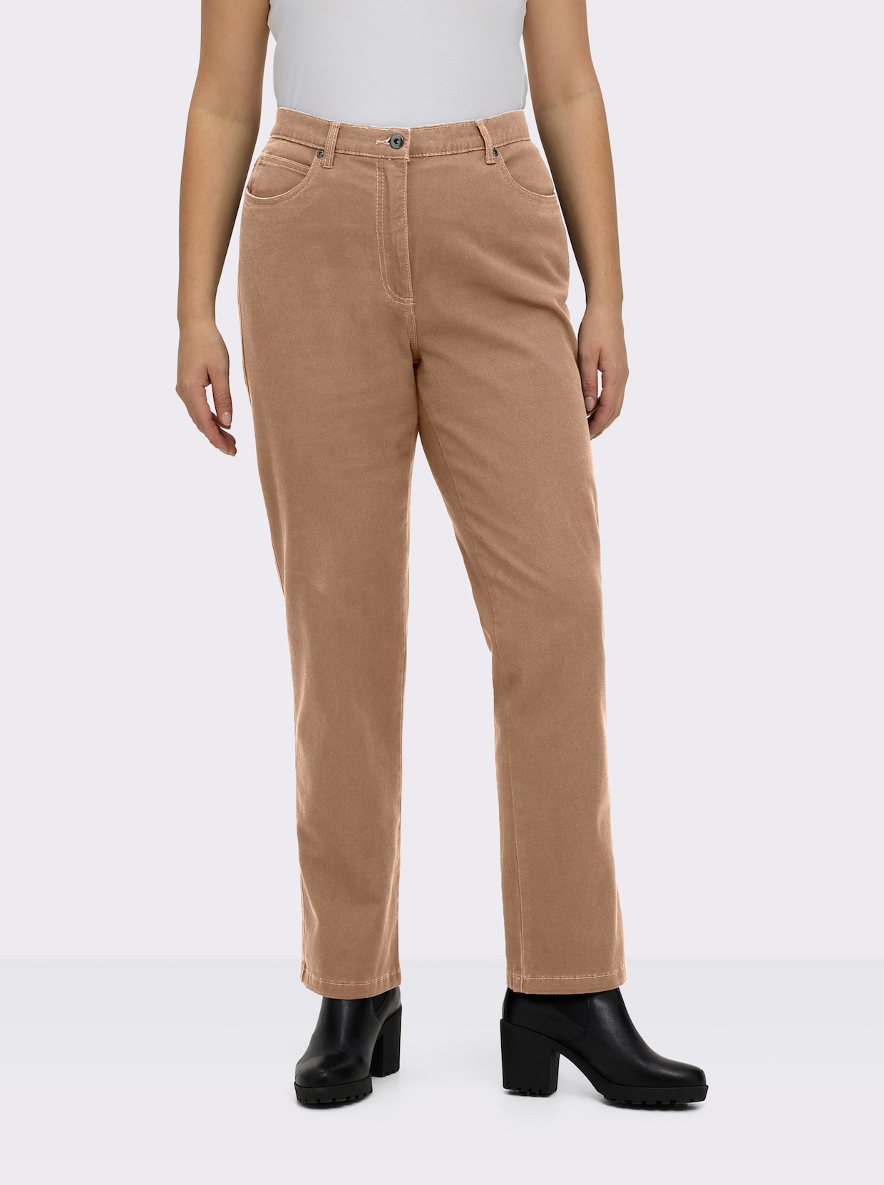 5-Pocket-Jeans mit Stretch-Anteil - camel