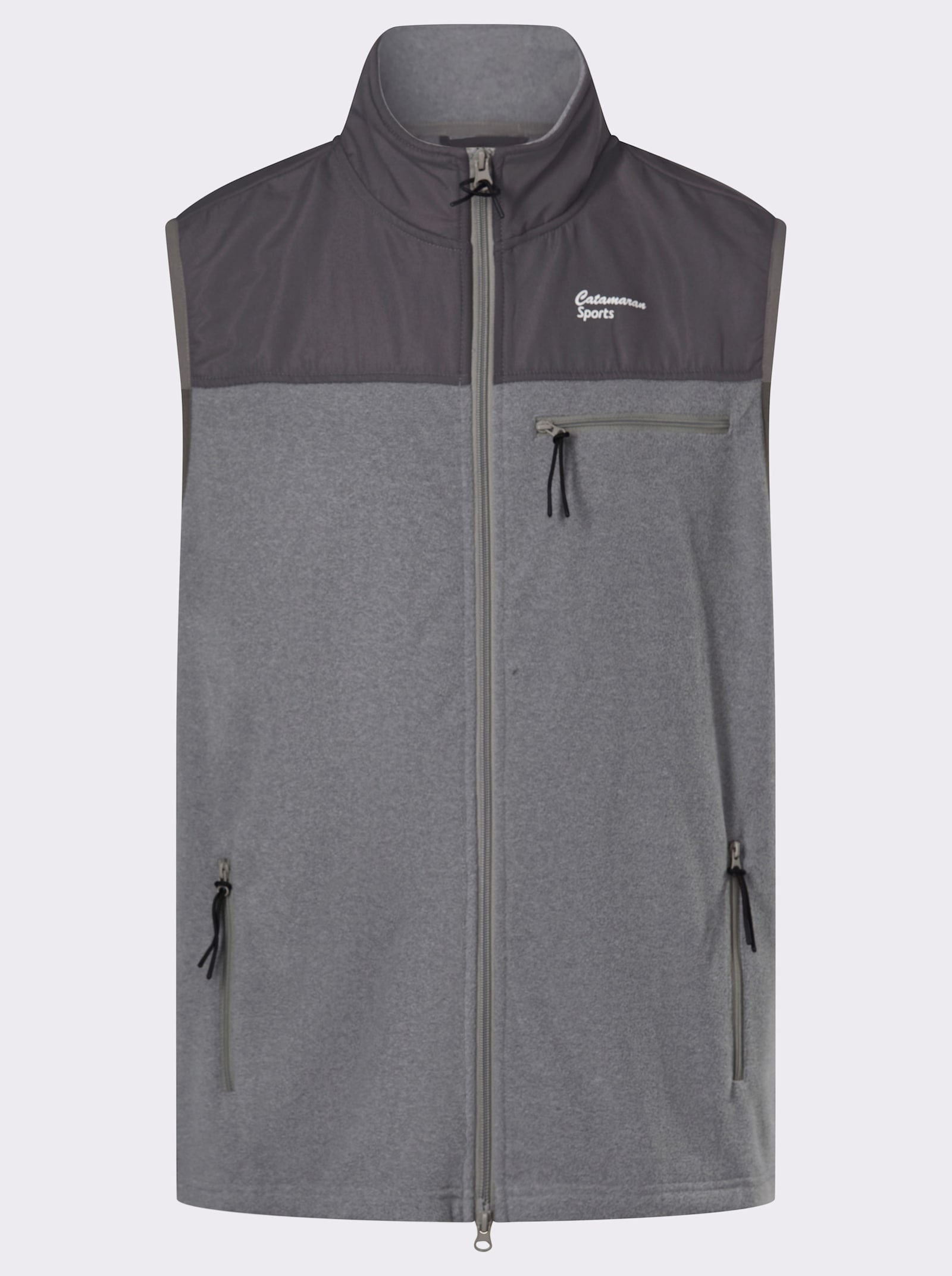 Catamaran Sports Fleeceweste mit 2-Wege-Reißverschluss - grau-meliert-anthrazit