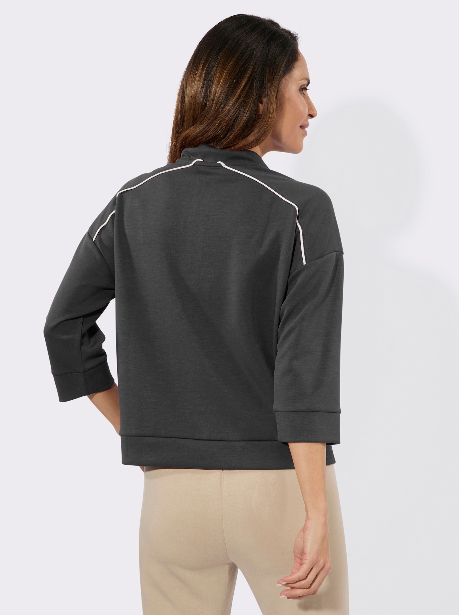 Sweatshirt mit 50% Modal - graphit