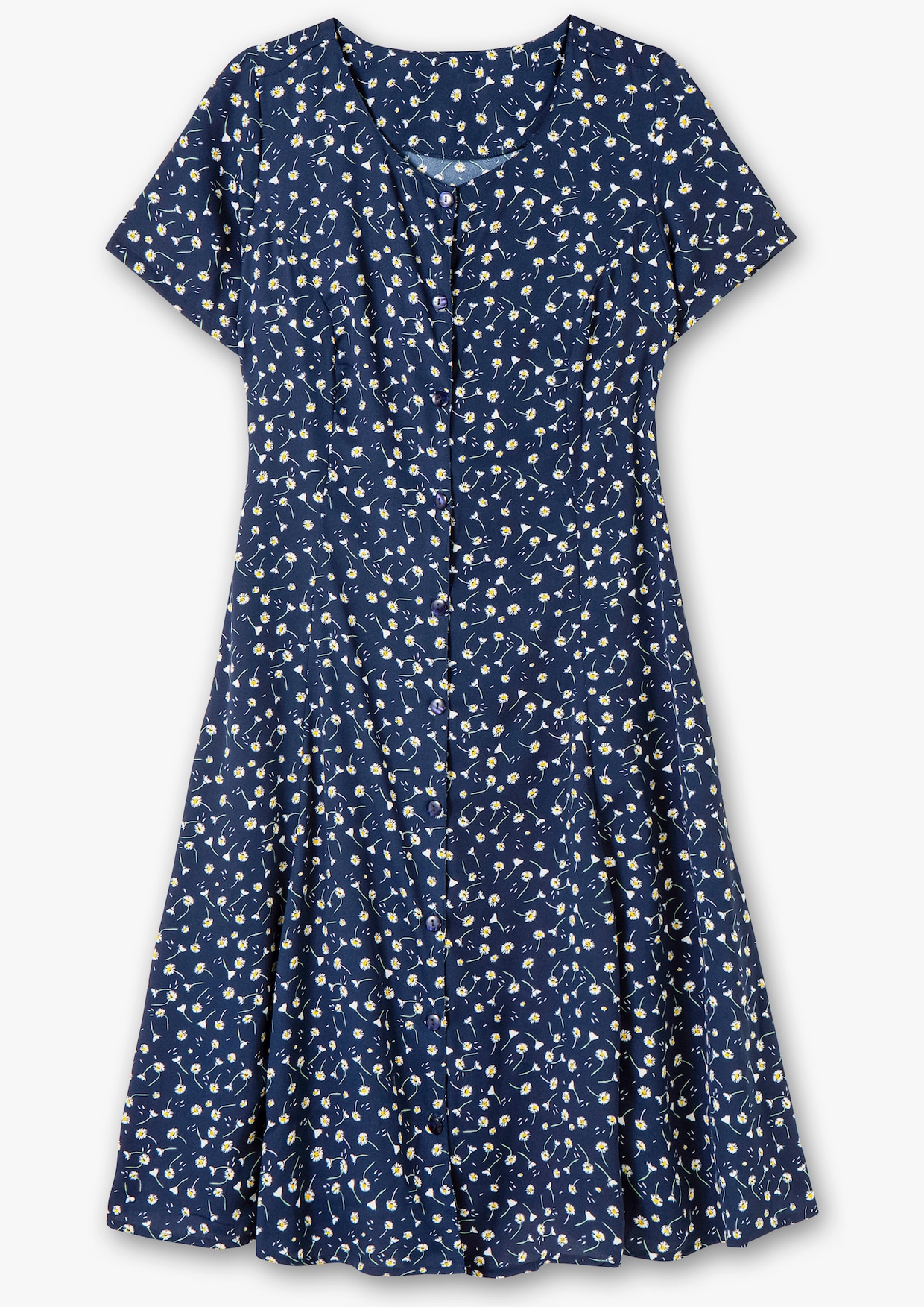 Sommerkleid - marine-geblümt