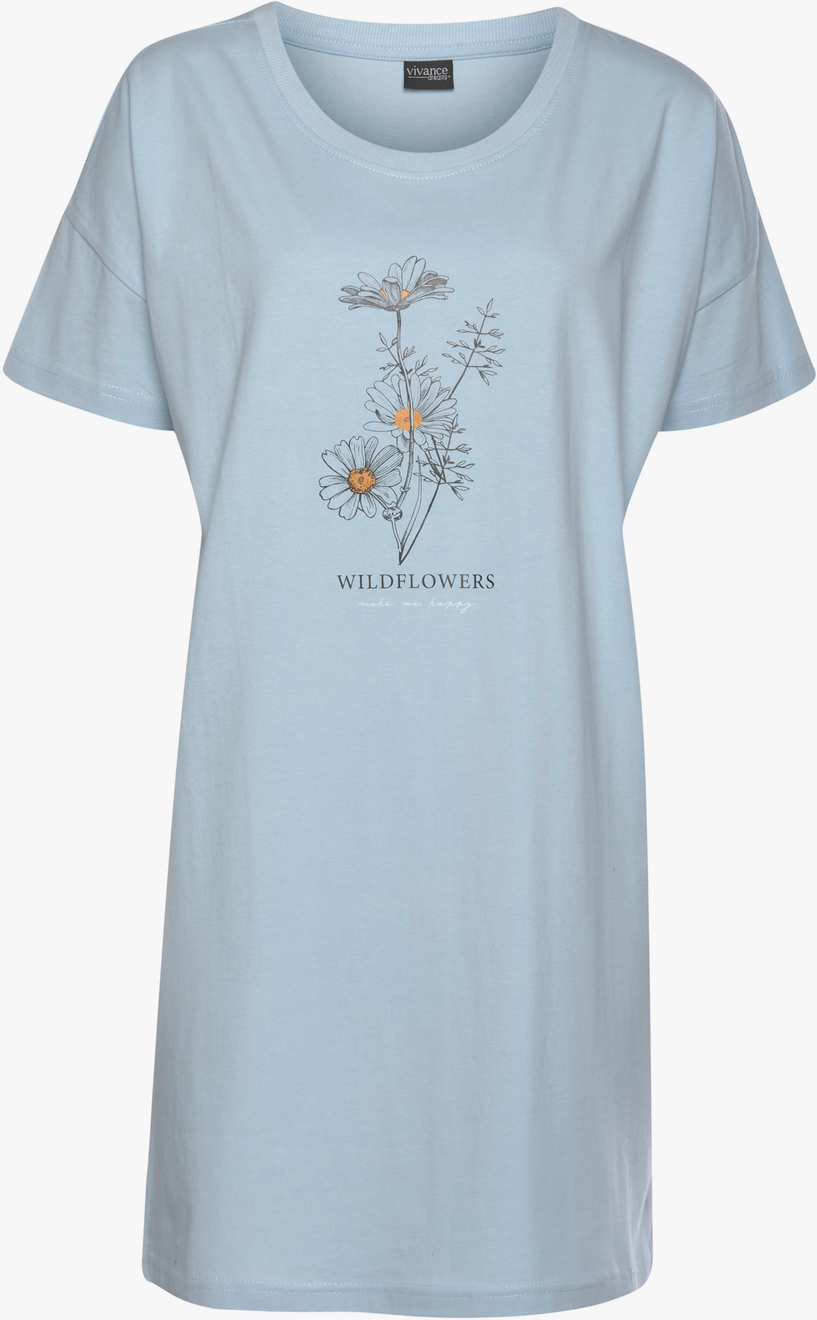 Vivance Dreams Bigshirt - bordeaux + hellblau