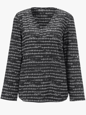 Bluse - schwarz-bedruckt