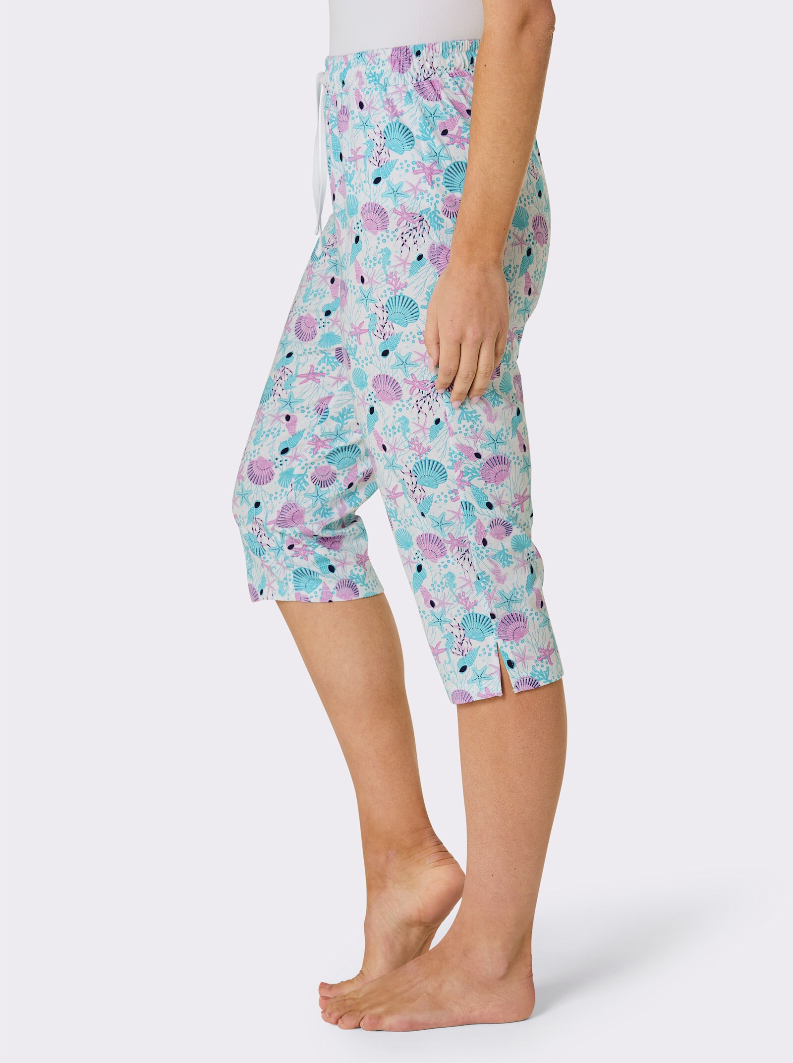 feel good Strandhose - marine-bedruckt + weiss-bedruckt