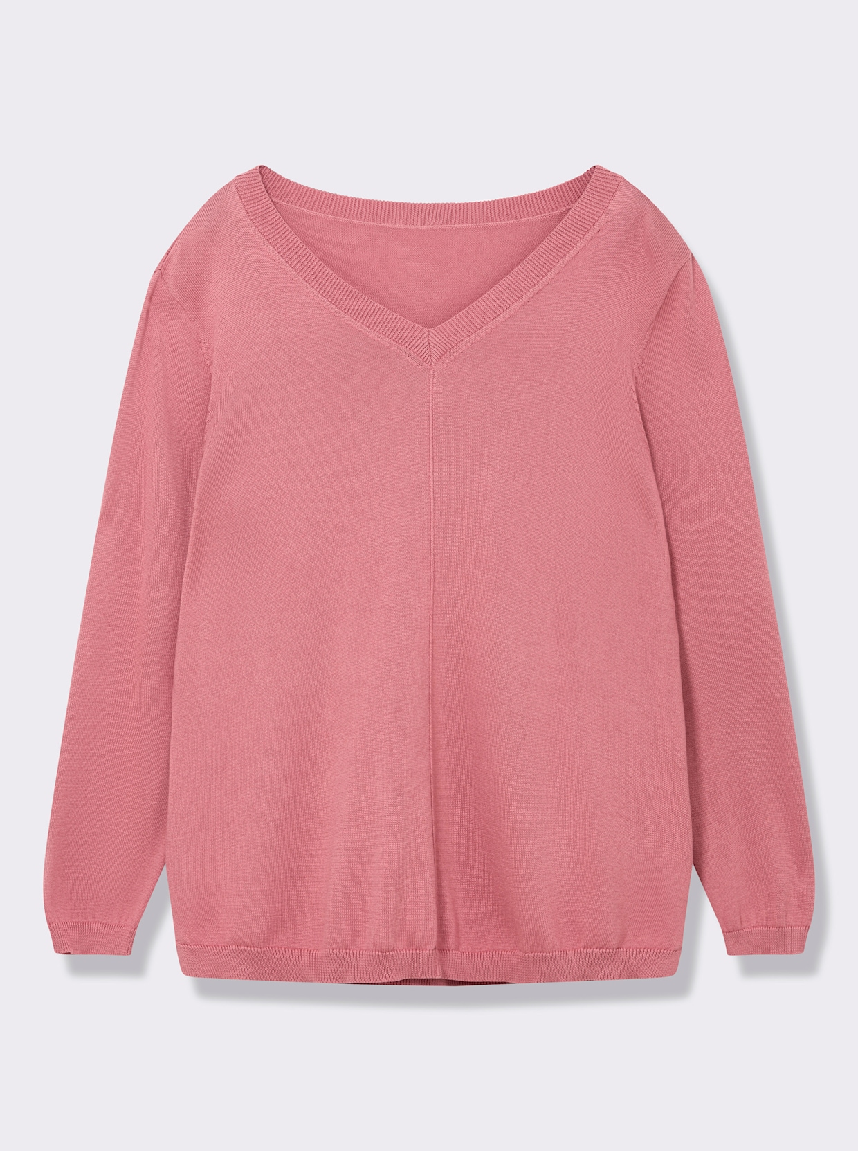 V-Ausschnitt-Pullover mit Biesen vorne - erika