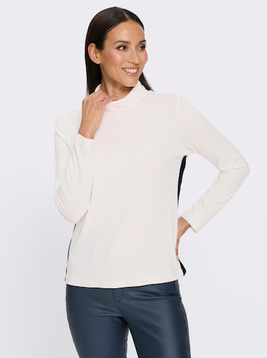 heine Langarmshirt mit Galonstreifen - ecru-marine