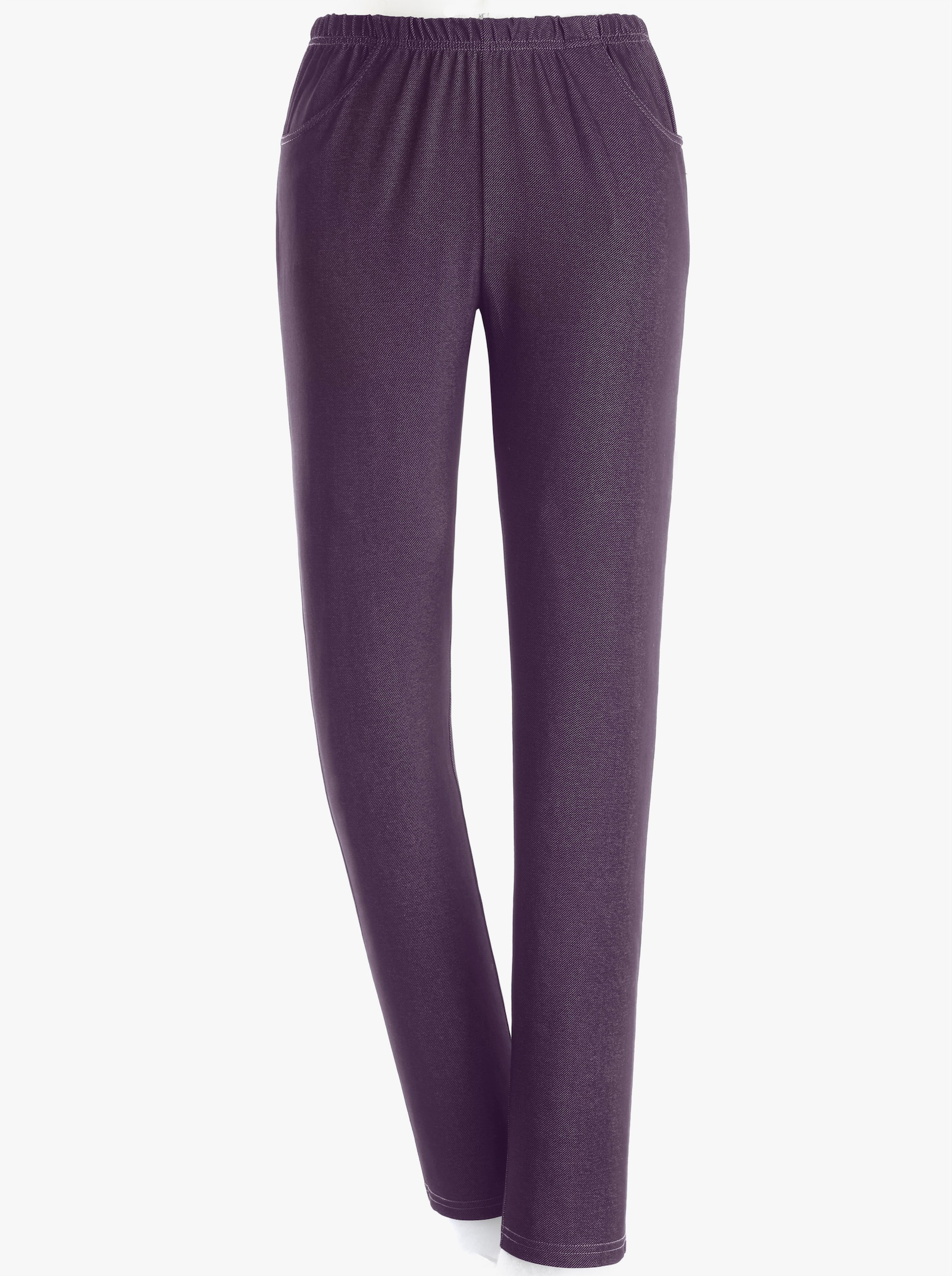 Freizeithose mit Kontrastnähten - beere