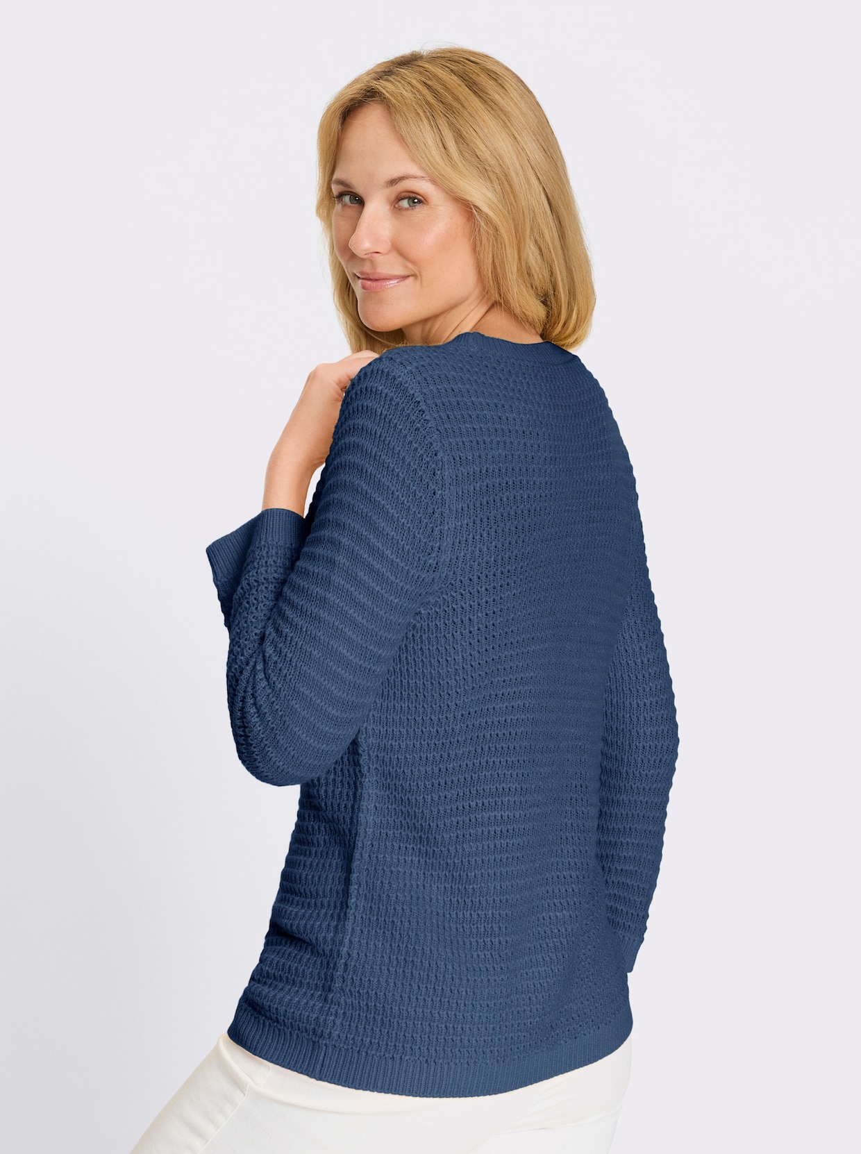 3/4 Arm-Pullover - jeansblau