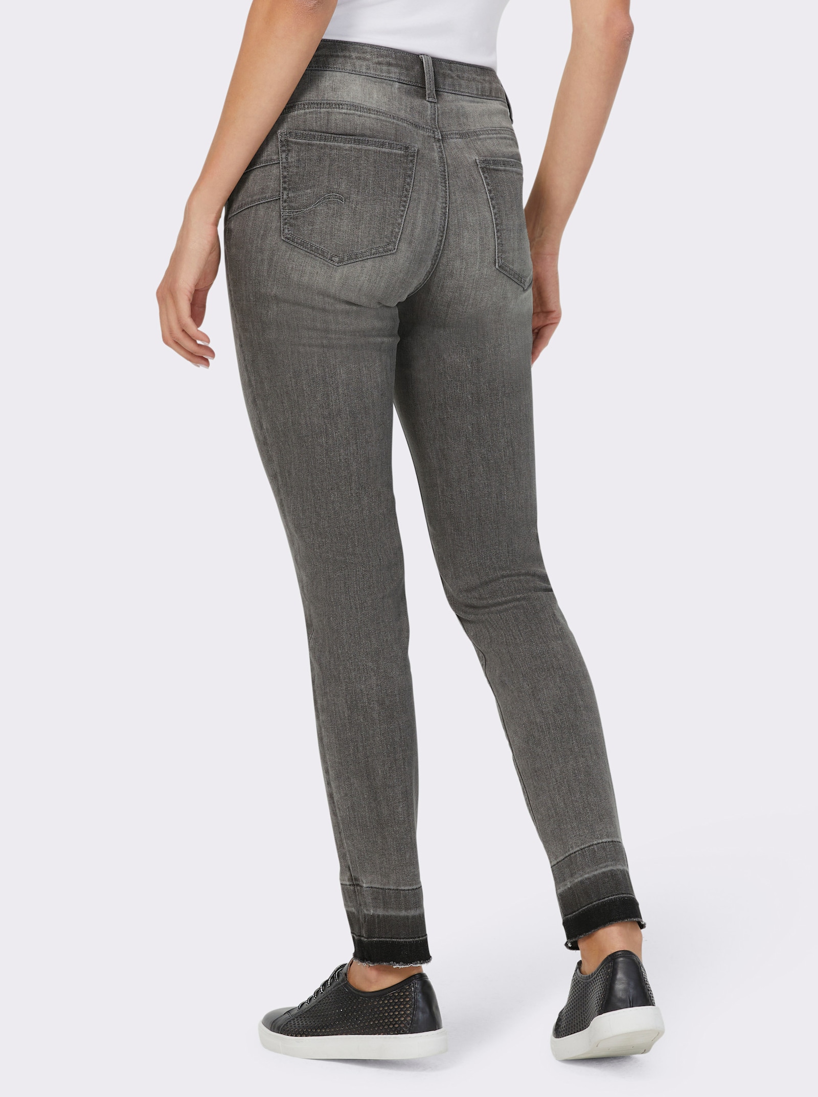 heine Skinny jeans met siersteentjes - grey denim