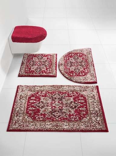 Grund Badematte - bordeaux-gemustert