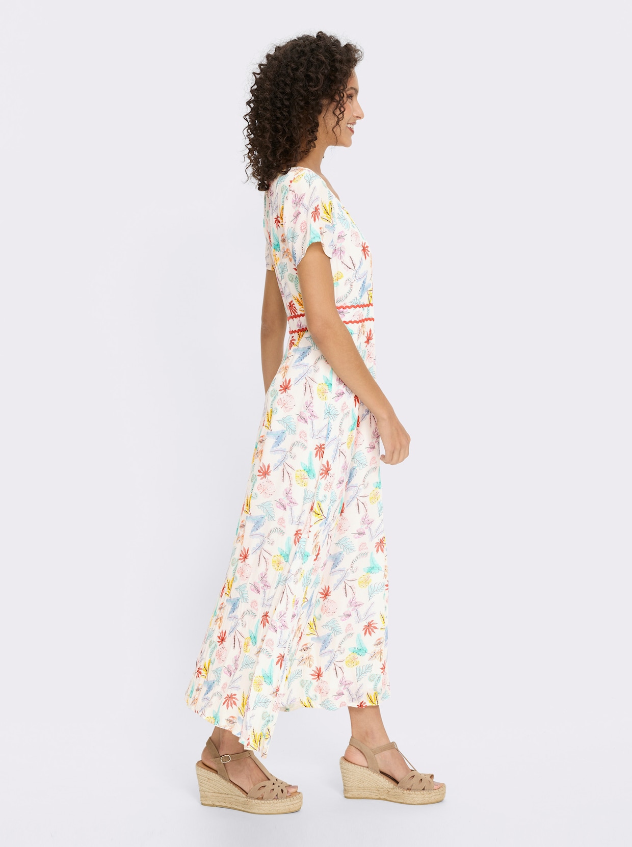heine Webkleid - weiss-hummer-bedruckt