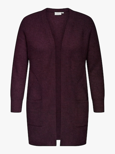 ONLY CARMAKOMA Strickjacke - mauve wine detail:melange