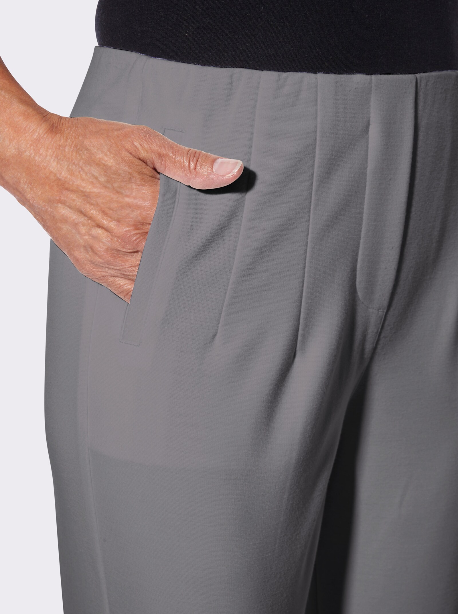 Jerseyhose in Schlupfform - grau