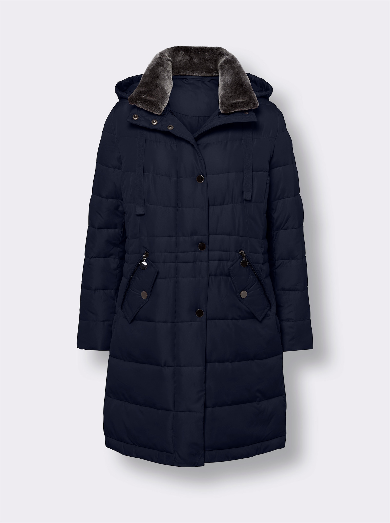 heine Steppmantel mit 2-Wege-Reißverschluss - marine