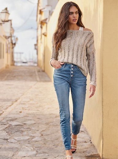 heine Pullover - ecru-sand-meliert