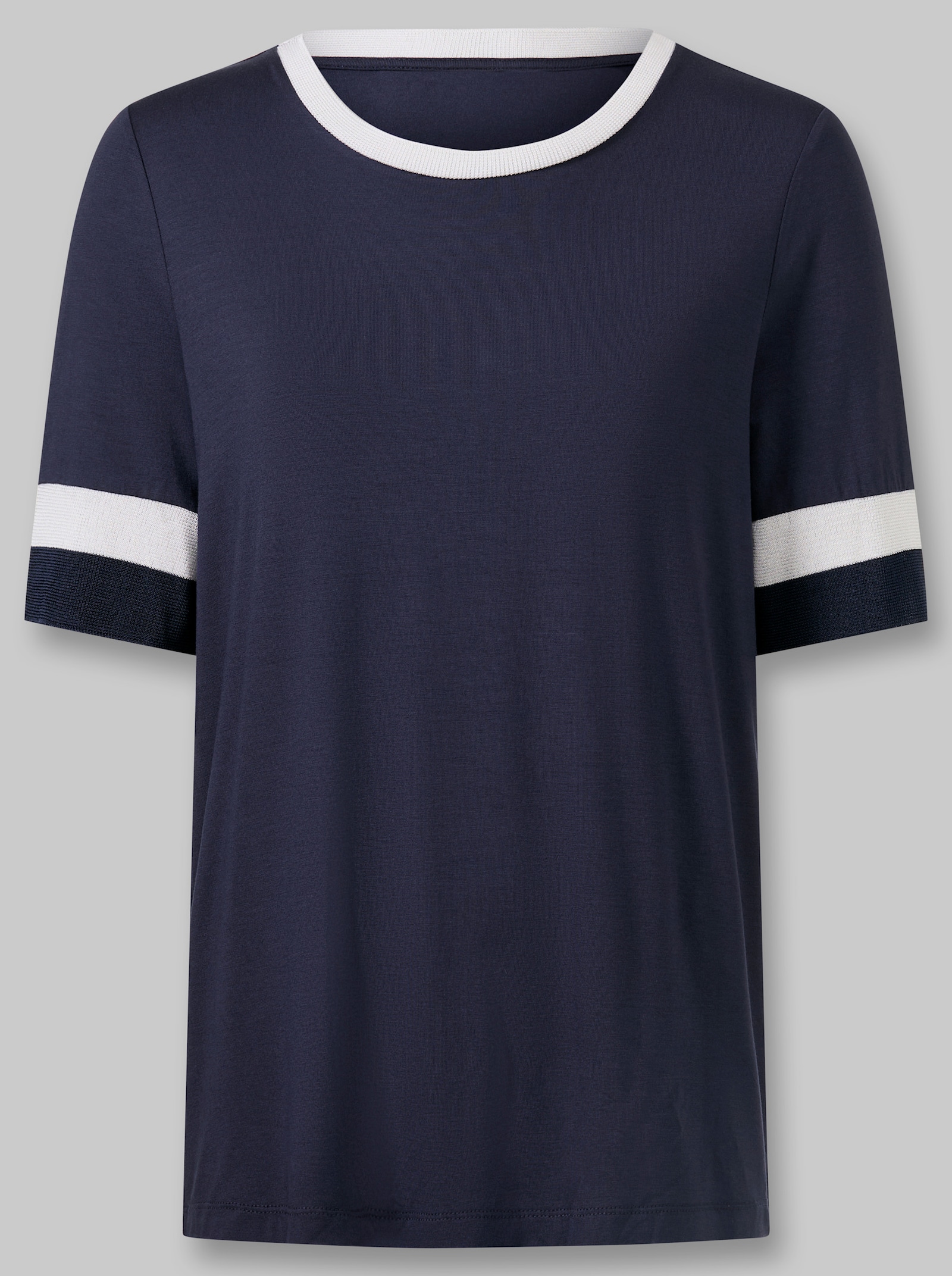 heine Rundhalsshirt mit Glanz-Details - marine